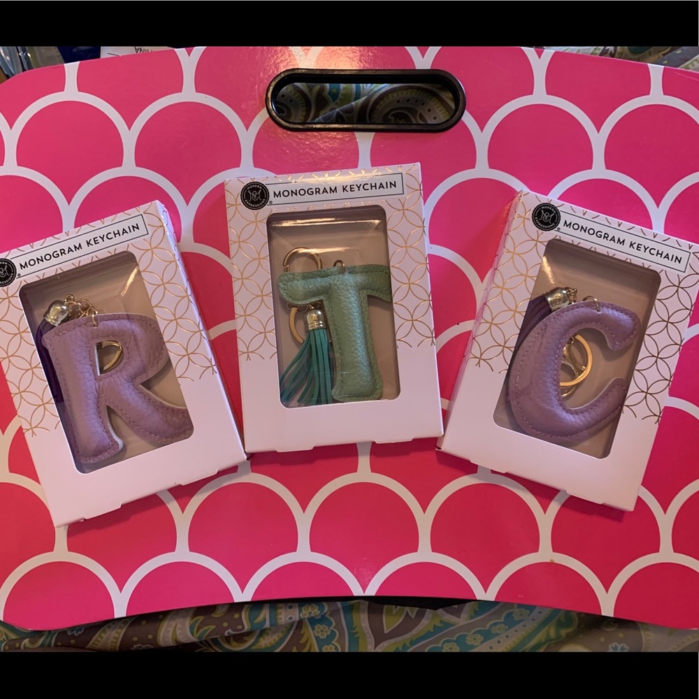 Monogram Keychain With Tassel - Picture 2 of 6